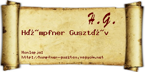 Hümpfner Gusztáv névjegykártya